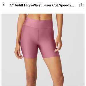5” airlift high waist laser cut ALO clay short